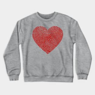 fingerprint heart Crewneck Sweatshirt